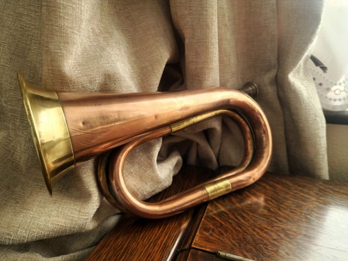 Vintage bugle made - copper, &