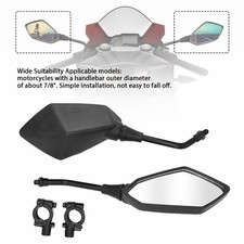 Motorcycle- Black CNC Sport Bike Rearview Mirrors Motorbike Rear View For Suzuki