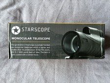 Starscope Monocular Telescope 10 x Fixed Zoom 305ft 1000yr IPX5 Water Resistant 