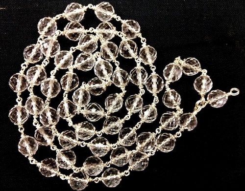 Faceted sphatik mala sfatik - sphatik,