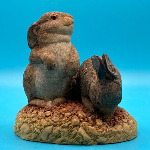 Rabbit duo ornament - rabbit,