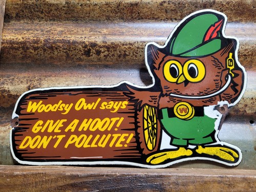 Vintage woodsy owl porcelain - woodsy,