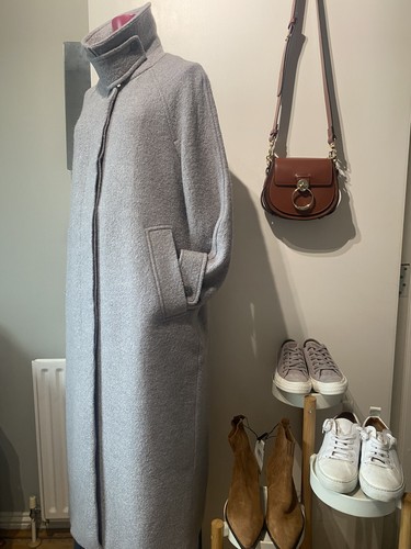 Jaegar grey boiled wool coat - boiled,
