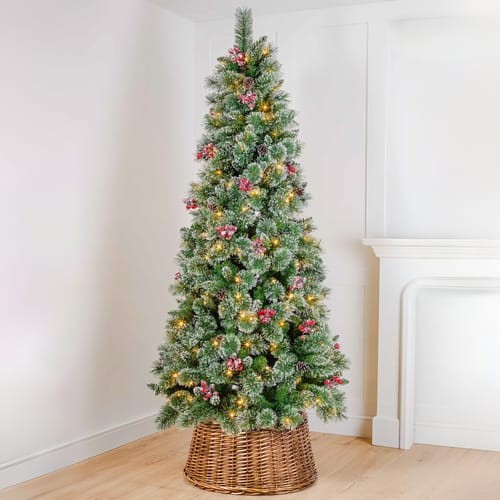 7ft frosted berry - frosted, pre-lit