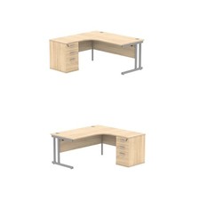 Corner cantilever office desk - corner,