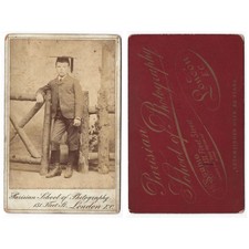 CABINET CARD Photograph Victorian Boy wearing a Mortar Board