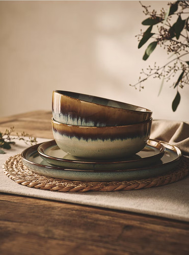 Brown rustic reactive glaze - rustic,