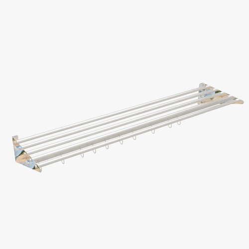 Stainless steel wall shelf - steel,