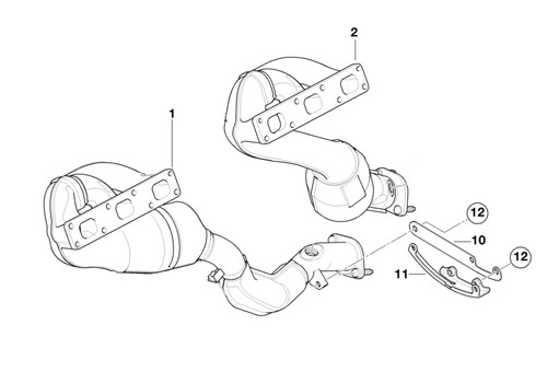Bmw genuine bracket exhaust - bmw,
