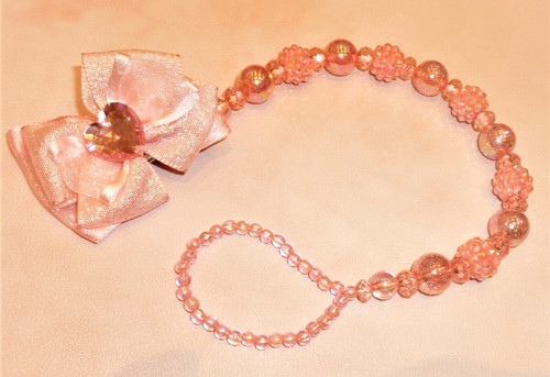 Pink heart shamballa - pink,