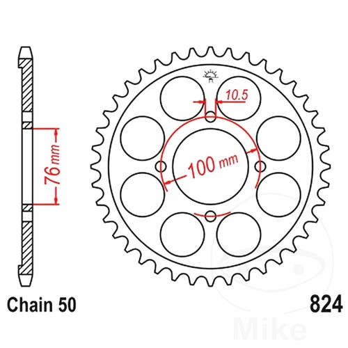 Rear sprocket tooth 530 - jt,
