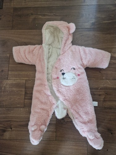 Pink plush bear - pink, fleece