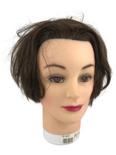 Hair Mannequin Head For Students with Brown Real Hair Salon Styling Sinelco Used