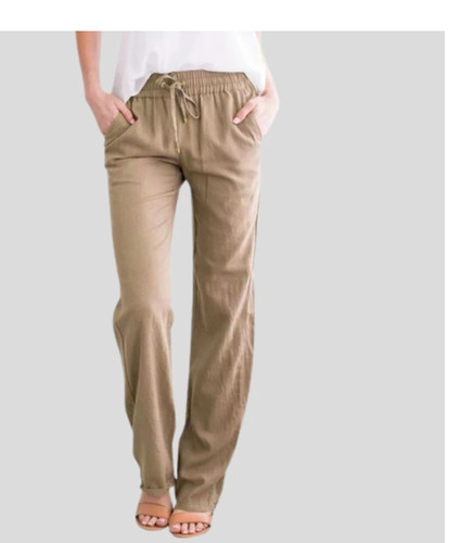 Women cotton linen trousers - linen,