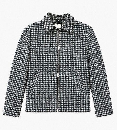 Tweed check zip front - check,