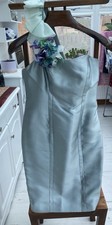 Maria Coca Size 12 Aqua Green 100% Silk Dress