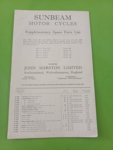 Sunbeam motor cycles - sunbeam,