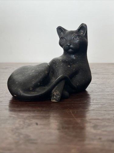Vintage black cat figurine