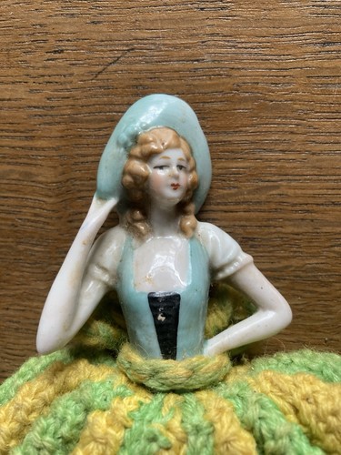 Half doll antique porcelain - half,
