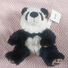 Steiff Manschli Panda Bear Sitting Plush Soft Toy Vintage 