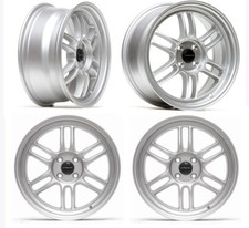 ULTRALITE F1 17" 7.5J ET42 4x100 FLAT SILVER ALLOY WHEELS RPF1 STYLE JR7 Y3175