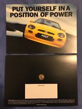 MGF Range Flyer Brochure 2001