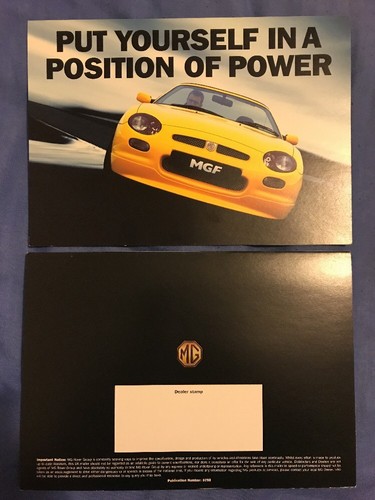 Mgf range flyer - flyer, 2001