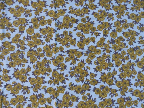 Vintage foral barkcloth fabric