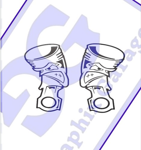 Jdm angry pistons vinyl - jdm,