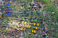 USED ELECTRIC FENCE POLES, TEN