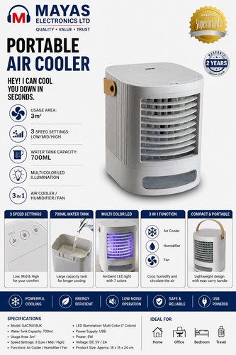 Portable air cooler - portable, 3-in-1