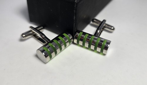 Green grill men cufflinks - grill,