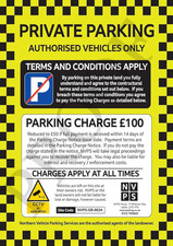 No Parking Metal Sign Private