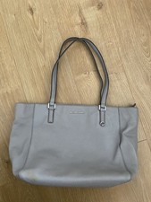 Mk Grey Leather Large Shoulder