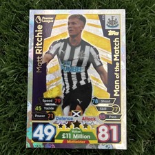 Topps Match Attax 2017/18 Matt Ritchie Man Of The Match Newcastle United