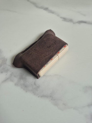 Genuine leather zippo lighter - genuine,