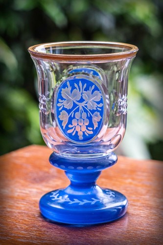 Vintage bohemian glass - vintage, goblet