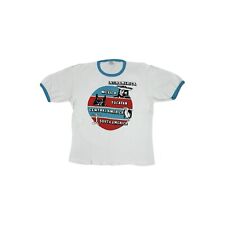 Vintage Latin America T-Shirt Mens Small White And Blue Ringer 80’s