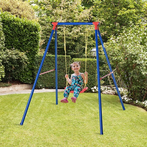 Metal swing set adjustable - swing, w/