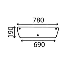 LOWER WINDOW GLASS FOR MASSEY FERGUSON 352 362 365 375 390 398 399 TRACTORS.