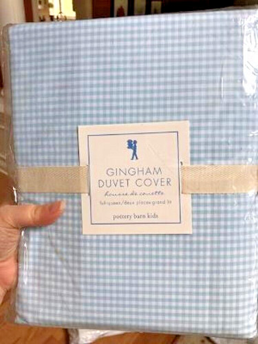 Pottery barn gingham chambray - pottery,