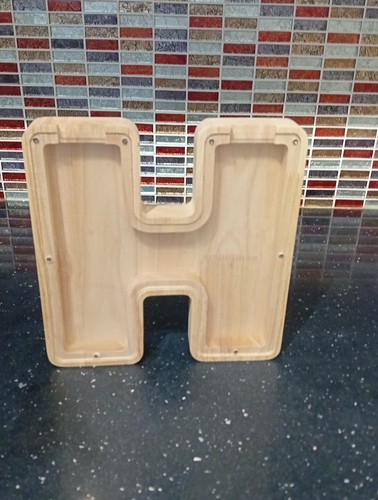 Wooden letter coin - wooden,