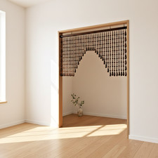 Showa retro wooden beaded - wooden,