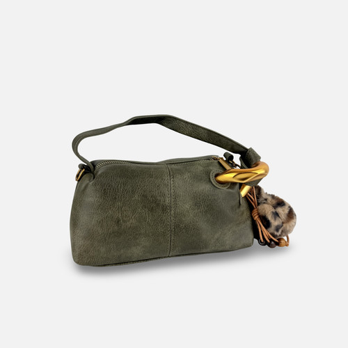 Top handle crossbody bag with - handle,