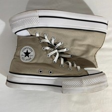 Converse CTAS Chuck Taylor All Star Lift Hi Beige Platform Women's Size UK 6