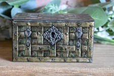 Small Vintage Chubb a Sons Lock and Safe Chest Money Box Metal NO KEY (K)