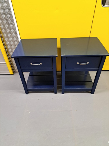 Pair navy bedside - of,