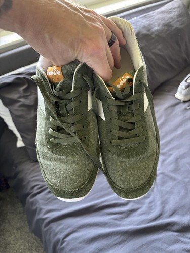 Diadora green suede low - suede, top