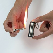2× Permanent Match Keychain Emergency Lighter Portable Waterproof Survival Tool