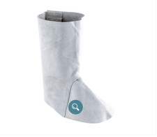 Pair of Leopard Chrome Leather Welders  Gaiters